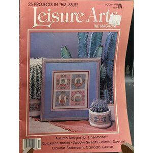 Leisure Arts October 1988 Magazine Autumn Designs Linenband Crafts & Projects